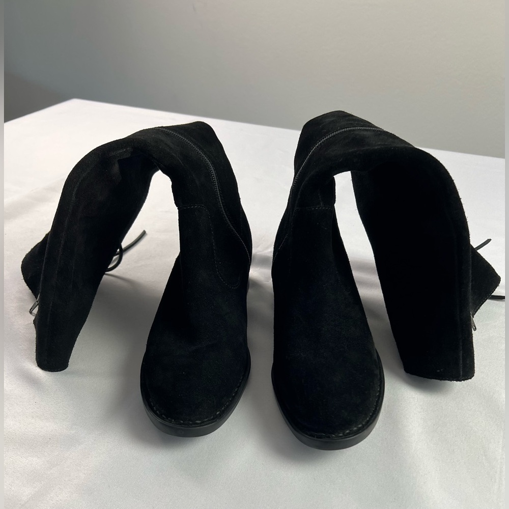 Born Cotto Lace Up Black Suede Fall Winter Boots - Picture 11 of 11